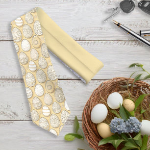 Decorated Easter Eggs Pattern Yellow D1096 Tie