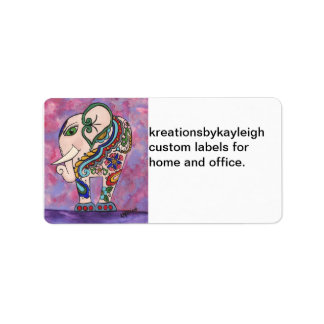 Decorated Elephant Label