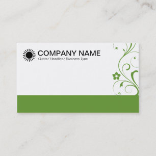 Decorated Footed - Avocado Green Business Card
