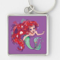 Decorated Hair Princess Ariel Watercolor