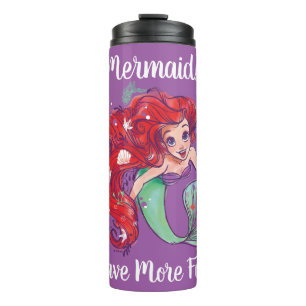 Decorated Hair Princess Ariel Watercolor Thermal Tumbler