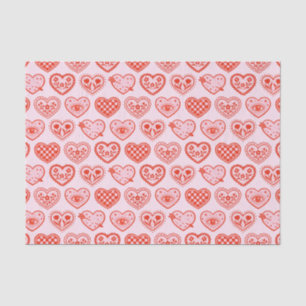 Decorated Hearts Tissue Paper