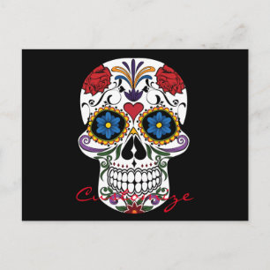 Decorated Human Skulls Art Thunder_Cove Postcard