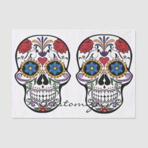 Decorated Human Skulls Art Thunder_Cove Tissue Paper