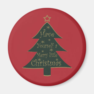 Decorated Modern Farm Fresh Christmas Pine Trees Magnet