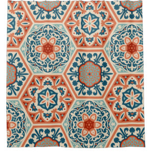 Decorated patterned hexagon cement ceramic tiles, 