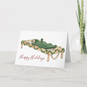 Decorated Pilates Reformer Illustration Card