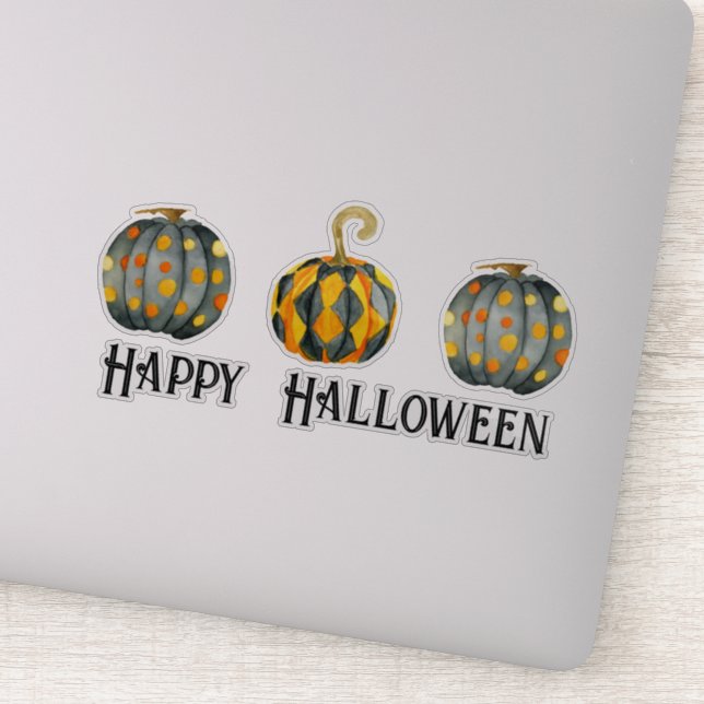 Decorated Pumpkins Halloween Custom Vinyl (Detail)
