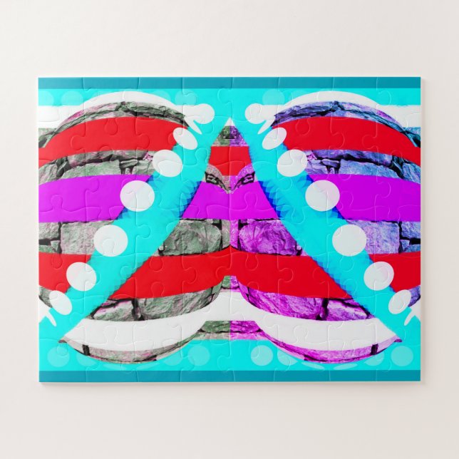 Decorated rocks fun festive Christmas Jigsaw Puzzle (Horizontal)