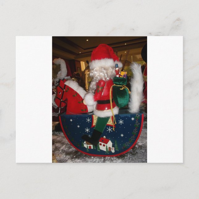 Decorated Santa Claus Christmas Art Print/Design Holiday Postcard (Front)