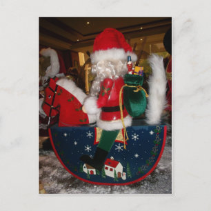 Decorated Santa Claus Christmas Art Print/Design Holiday Postcard