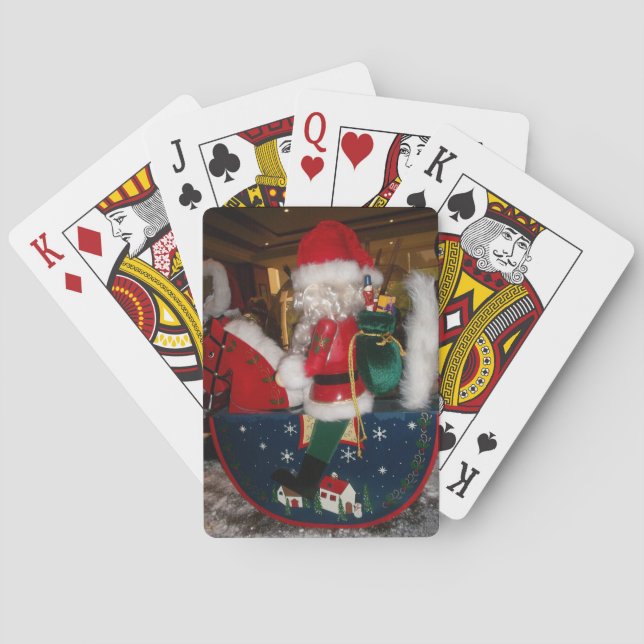 Decorated Santa Claus Christmas Art Print/Design Playing Cards (Back)