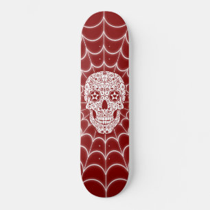 Decorated Skull Skateboard