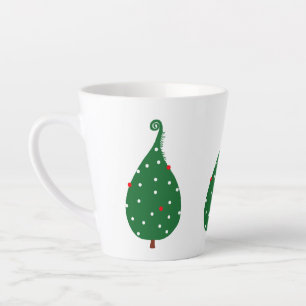 Decorated spruce christmas tree latte mug