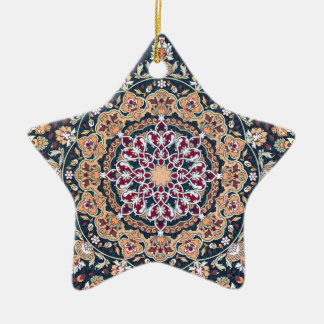 Decorated Tazhib of the Persian art blue Damascus  Ceramic Ornament