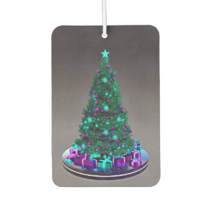 Decorated tree with gifts air freshener