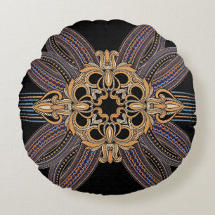 Decorated with elegant and luxurious patterns. Roc Round Pillow
