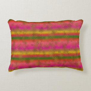 Décoratifs Bandes Coussins multicolores et étoiles d'or Faux