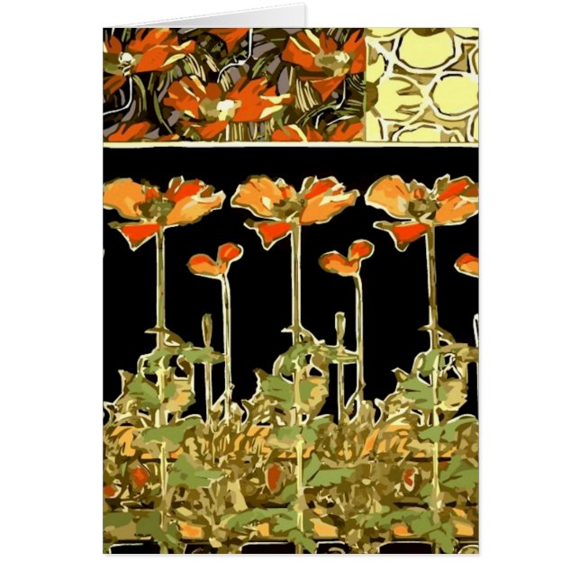 Decoratifs (Orange Flowers) by Alphonse Mucha (Front)