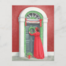 "Decorating for a Regency Christmas." Postcard