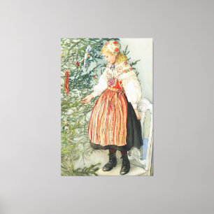 Decorating the Christmas Tree - Carl Larsson Canvas Print