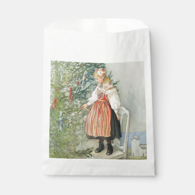 Decorating the Christmas Tree - Carl Larsson Favour Bag (Front)