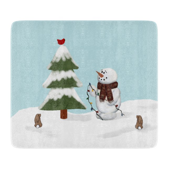 Decorating The Tree Christmas Cutting Board (Front)