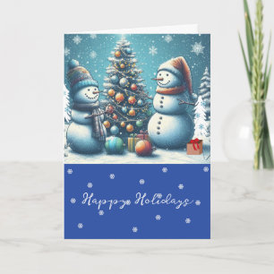 Decorating the Tree Holiday Card