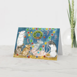 Decorating the Tree Holiday Card