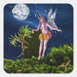 Decorating the Tree Square Sticker