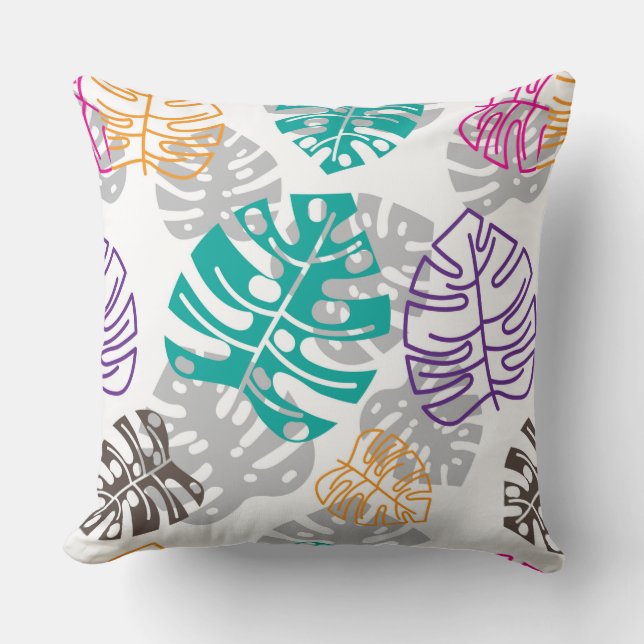 décoration coussin feuille (Recto)