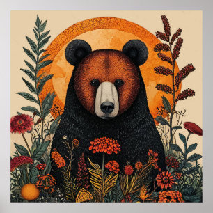 Décoration d'animaux de la nature, œuvre d'art flo