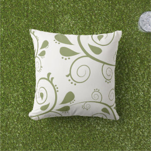 décoration d'art vert coussin extérieur