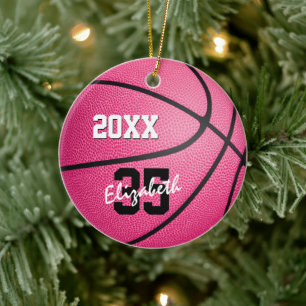 décoration de basket-ball rose personnalisée pour 