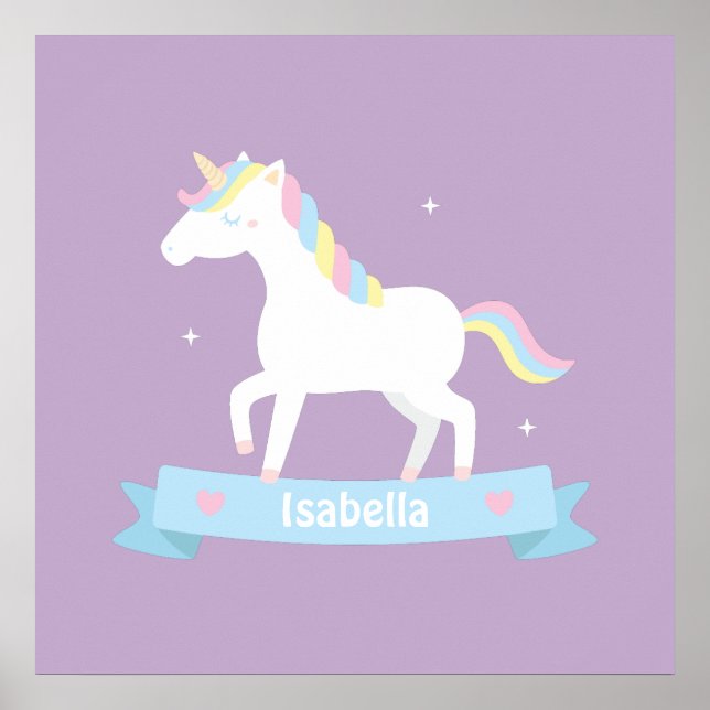 Décoration de chambre de fille licorne blanche mig (Devant)