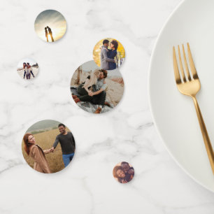 Décoration de confettis de fête d'engagement avec