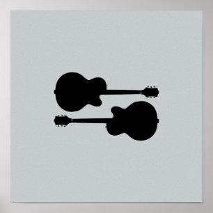 décoration de guitares noires