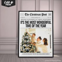 Décoration de journal de Noël personnalisée pour l