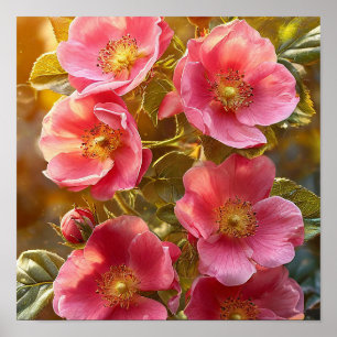 Décoration de maison botanique rose pour chambre, 
