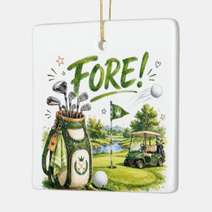 Décoration de maison drôle FORE pour golfeur 