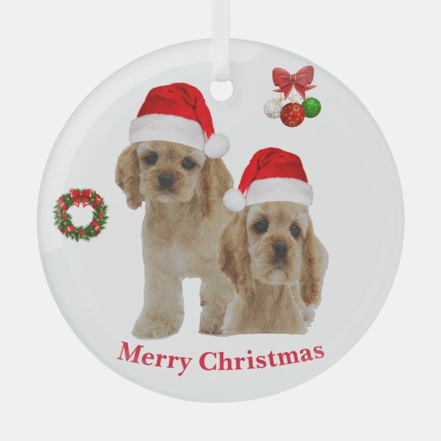 Décoration de Noël Cocker Spaniel (Recto)