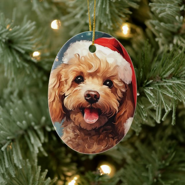 Décoration de Noël de caniche, Cadeau pour Amoureu (Arbre)