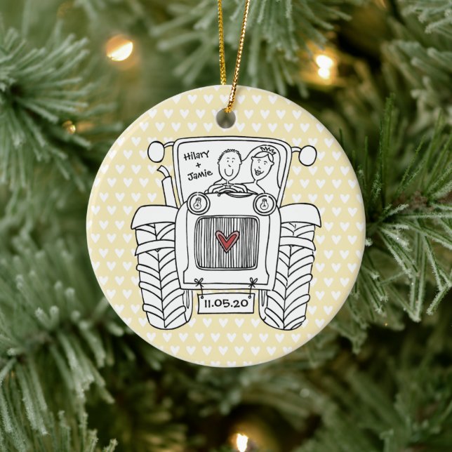 Décoration de Noël Mariage de tracteur personnalis (Arbre)