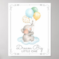 Décoration de nurserie éléphant bébé et ballons Rê