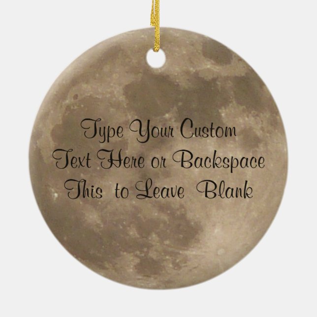 Décoration de Pleine lune personnalisée par (Dos)