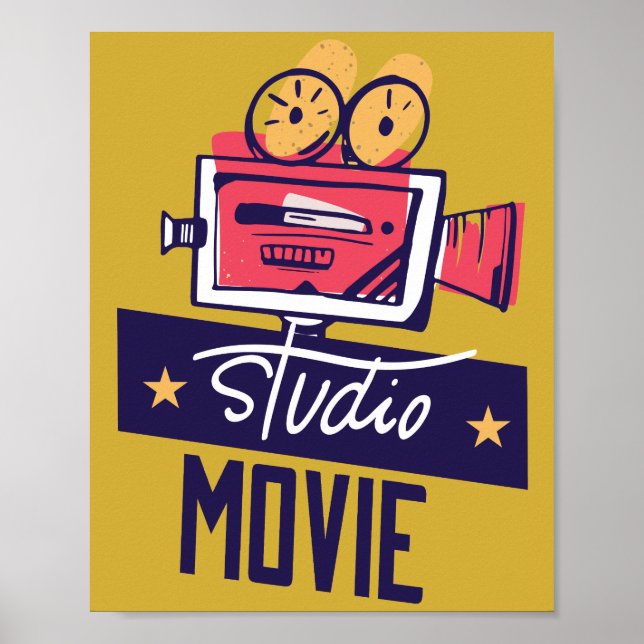 Décoration de poster de caméra de studio de cinéma (Devant)