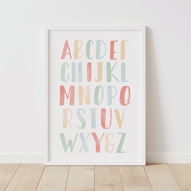 Décoration de salle de classe Alphabet Aquarelle A (Créateur téléchargé)