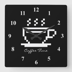Décoration de tasse à café grande horloge murale c