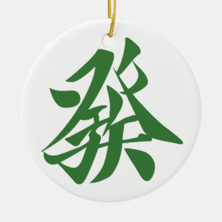 DÉCORATION EN CÉRAMIQUE 麻雀牌 發