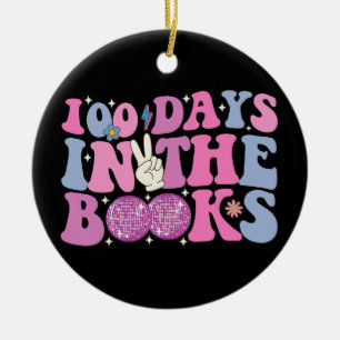 Décoration En Céramique 100 Jours Dans Les Livres Boule À Facettes Rétro G